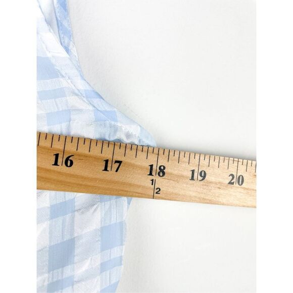 Calvin Klein Women’s Light Blue Gingham Summer Shift Dress Size 6 - Picture 7 of 11
